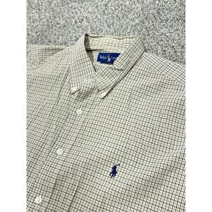 Ralph Lauren Blake XL Men's Dress‎ Shirt White Gold Extra Large